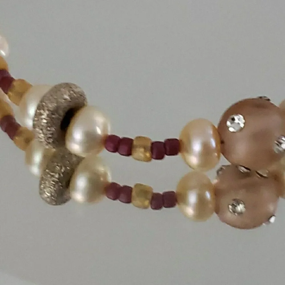 Luxe Glass Bead & Faux Pearl  7